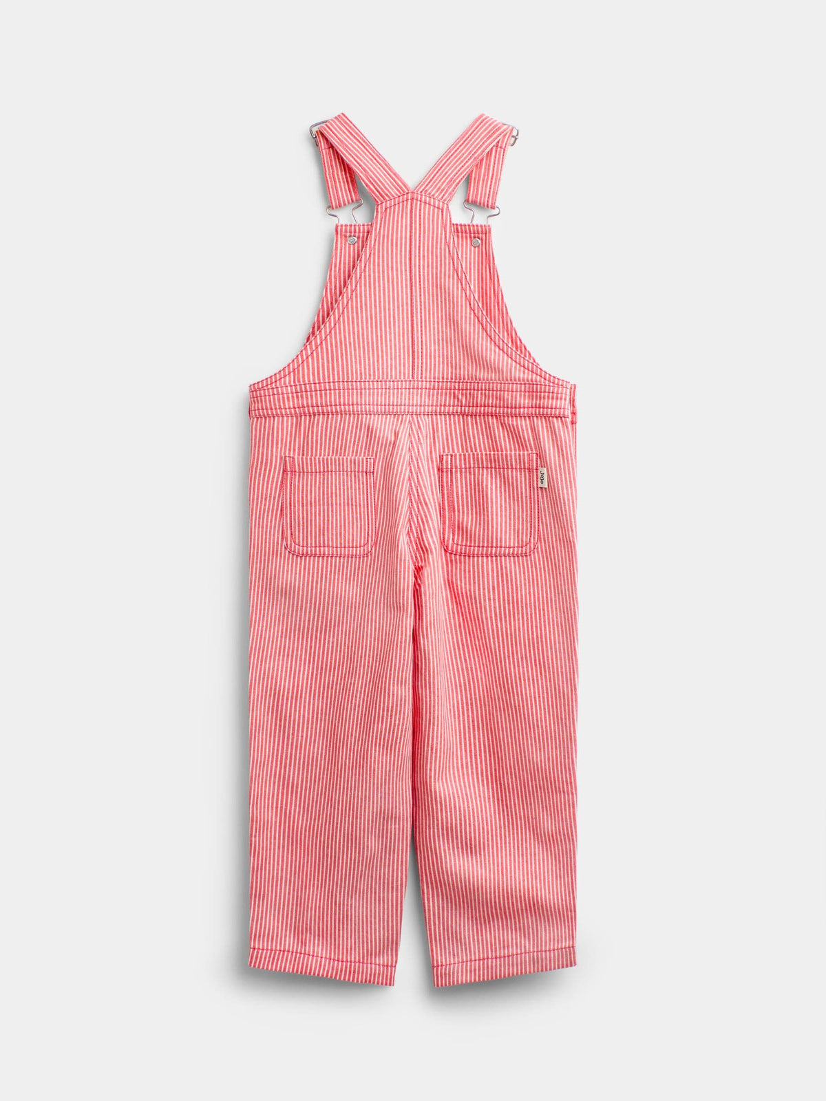 JoJo Maman Bébé Bright Red Cherry Pinstripe Dungaree & Printed Top Set - image 3