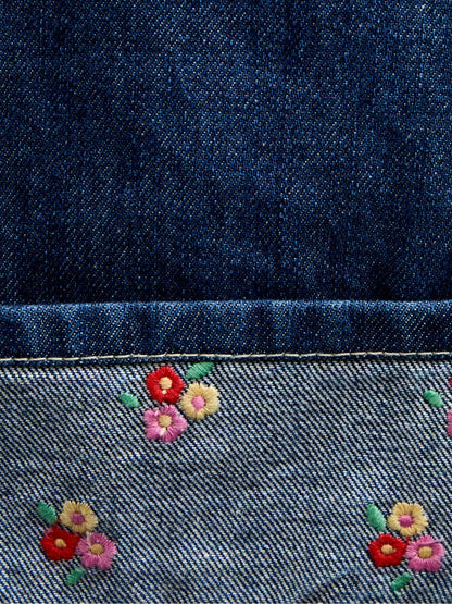 JoJo Maman Bébé Blue Denim Embroidered Dungarees & T-Shirt Set - image 6