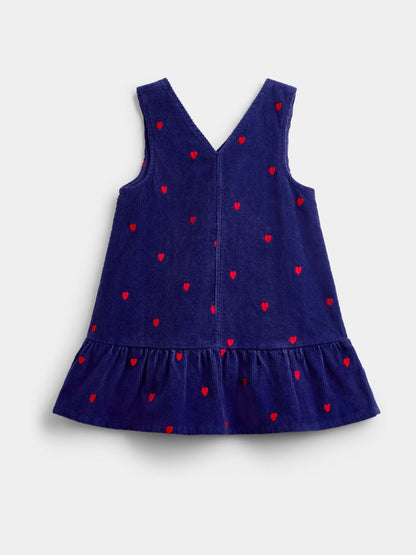 JoJo Maman Bébé Navy Blue Rose Embroidered Pinny And Top Set - image 4