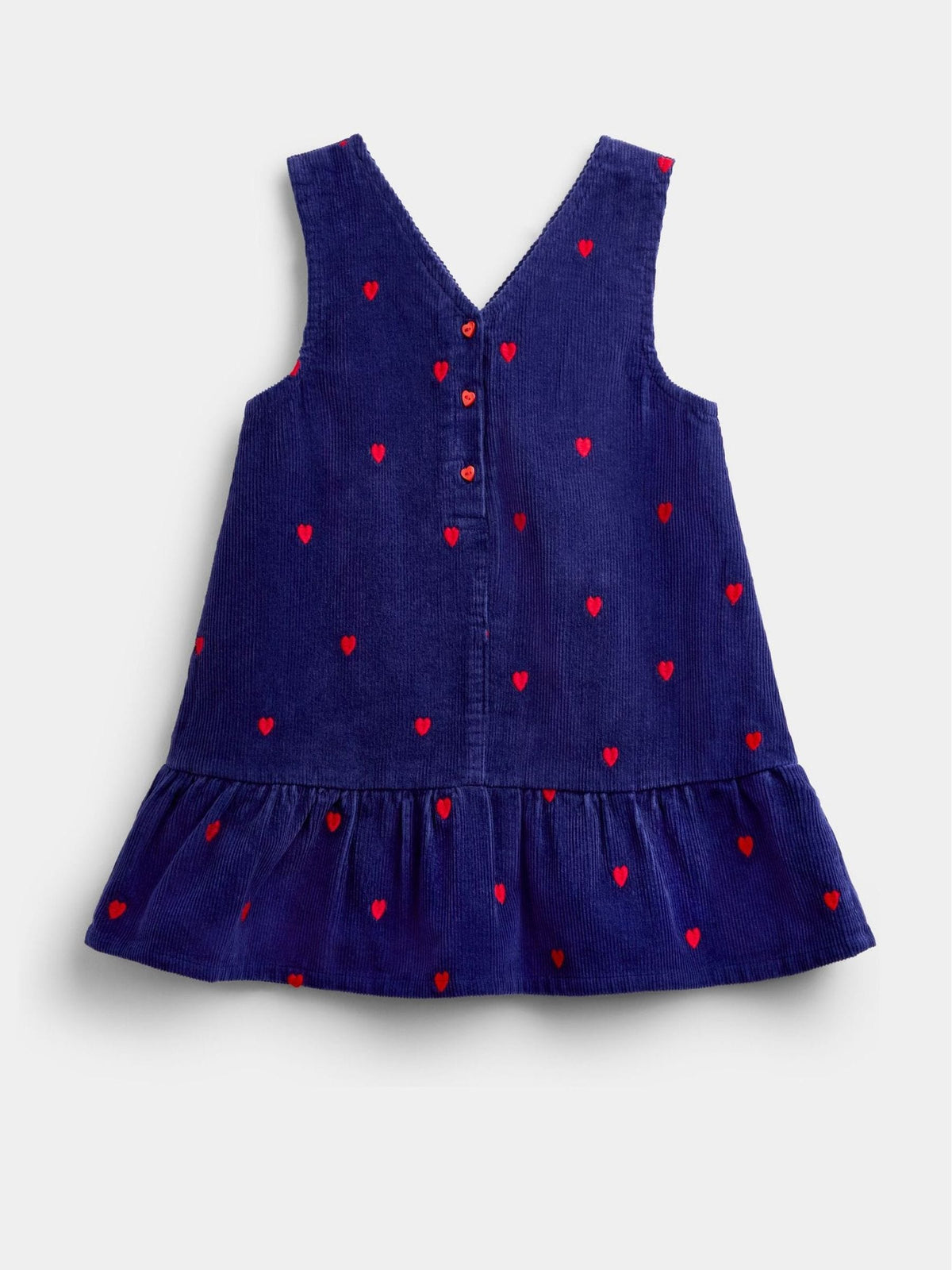JoJo Maman Bébé Navy Blue Rose Embroidered Pinny And Top Set - image 5