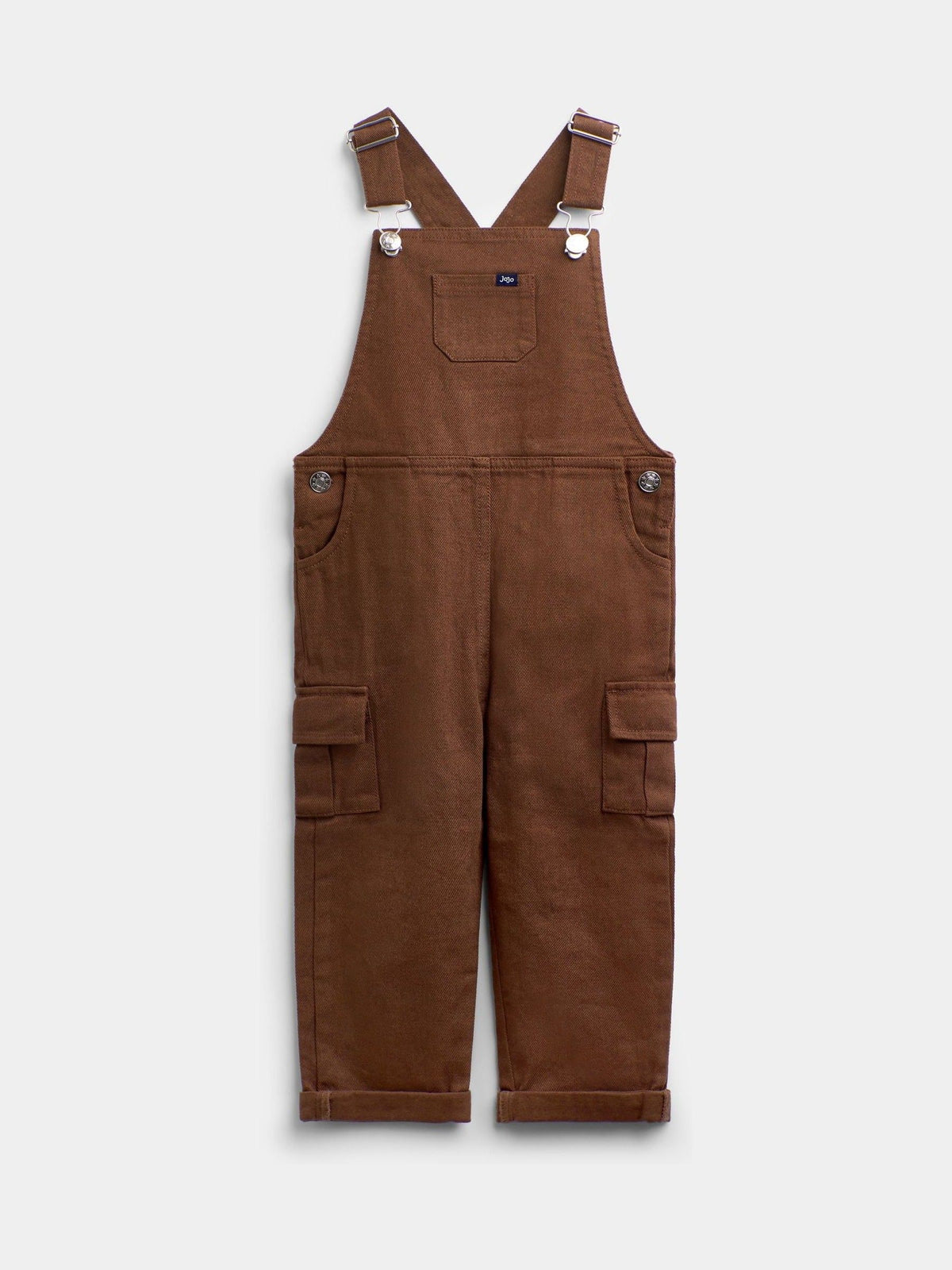 JoJo Maman Bébé Brown Stripe Top & Twill Dungaree Set - image 4