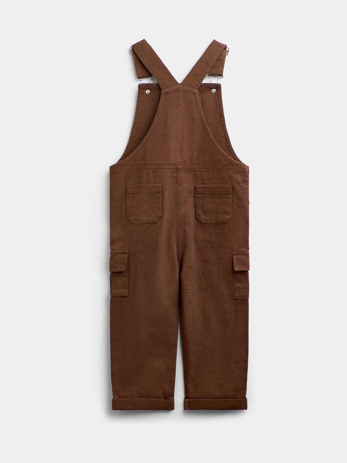 JoJo Maman Bébé Brown Stripe Top & Twill Dungaree Set - image 5