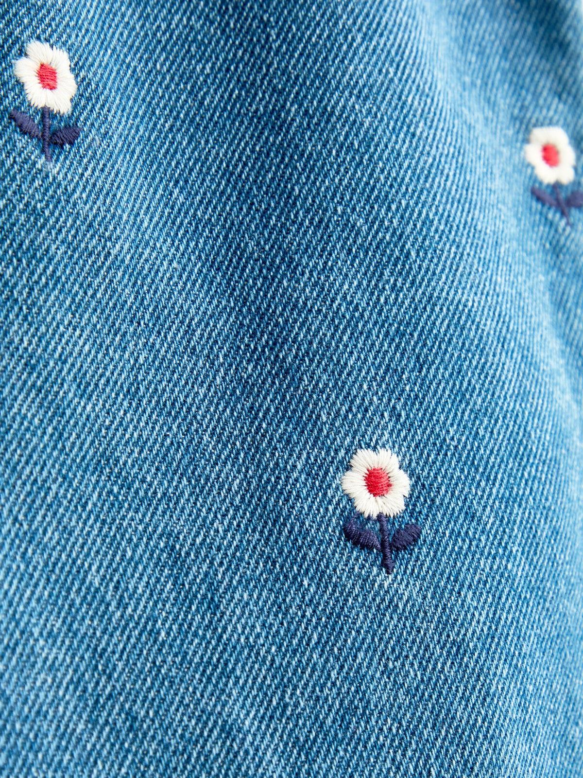 JoJo Maman Bébé Denim Floral Embroidered Jeans - image 4