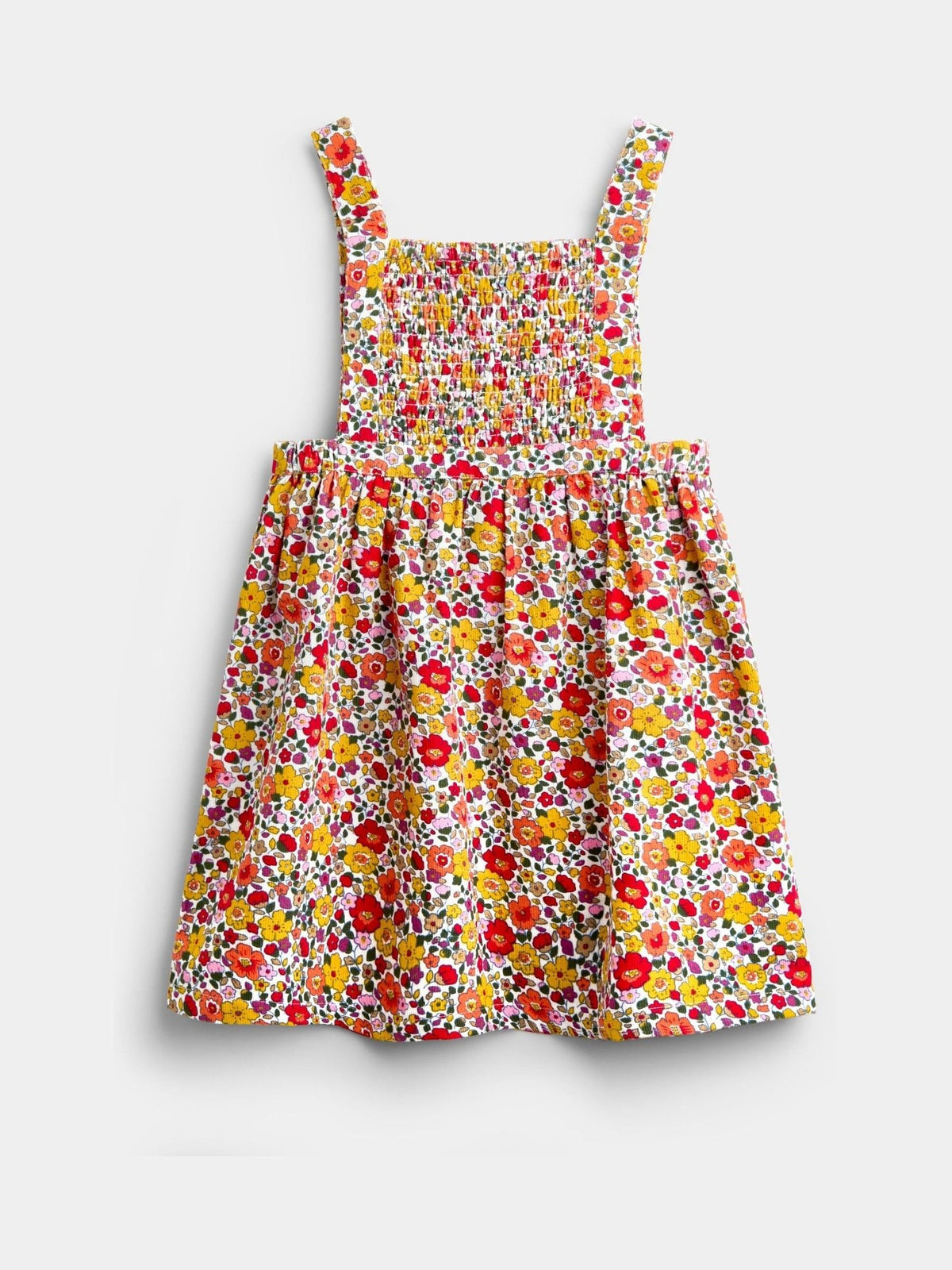 JoJo Maman Bébé Rust Orange Ditsy Floral Cord Smocked Pinny & Body Set - image 4