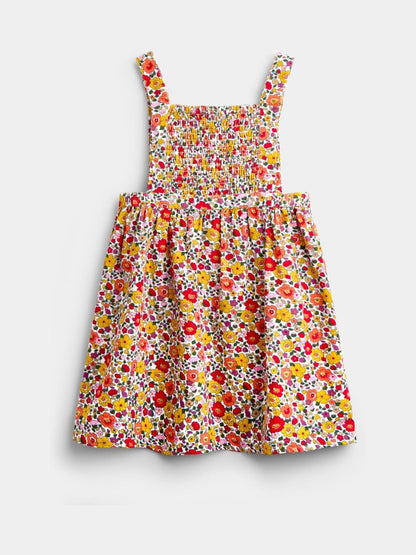 JoJo Maman Bébé Rust Orange Ditsy Floral Cord Smocked Pinny & Body Set - image 4