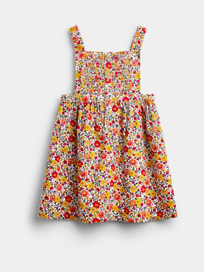 JoJo Maman Bébé Rust Orange Ditsy Floral Cord Smocked Pinny & Body Set - image 5