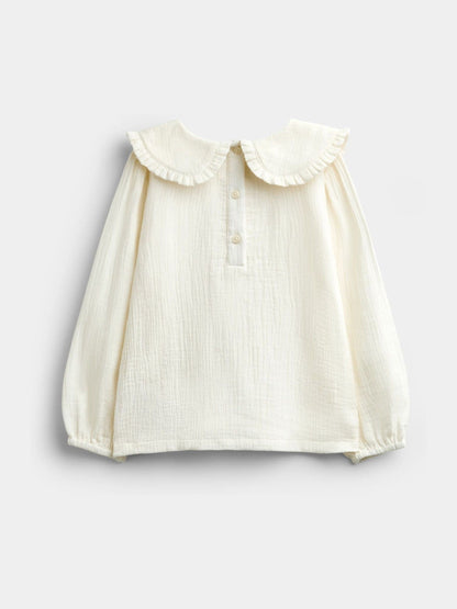 JoJo Maman Bébé Khaki Green Woodland Embroidered Cord Pinafore & Blouse Set - image 3