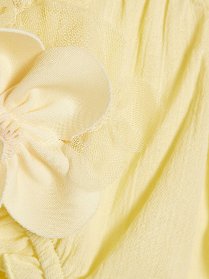 River Island Yellow Flower Smock Top & Shorts Set image 5