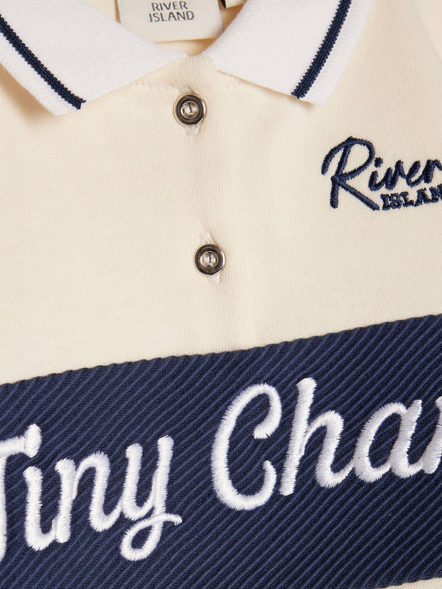 Dsiney Kidz - River Island Blue Tiny Champ  Polo Shirt & Short Set image 4