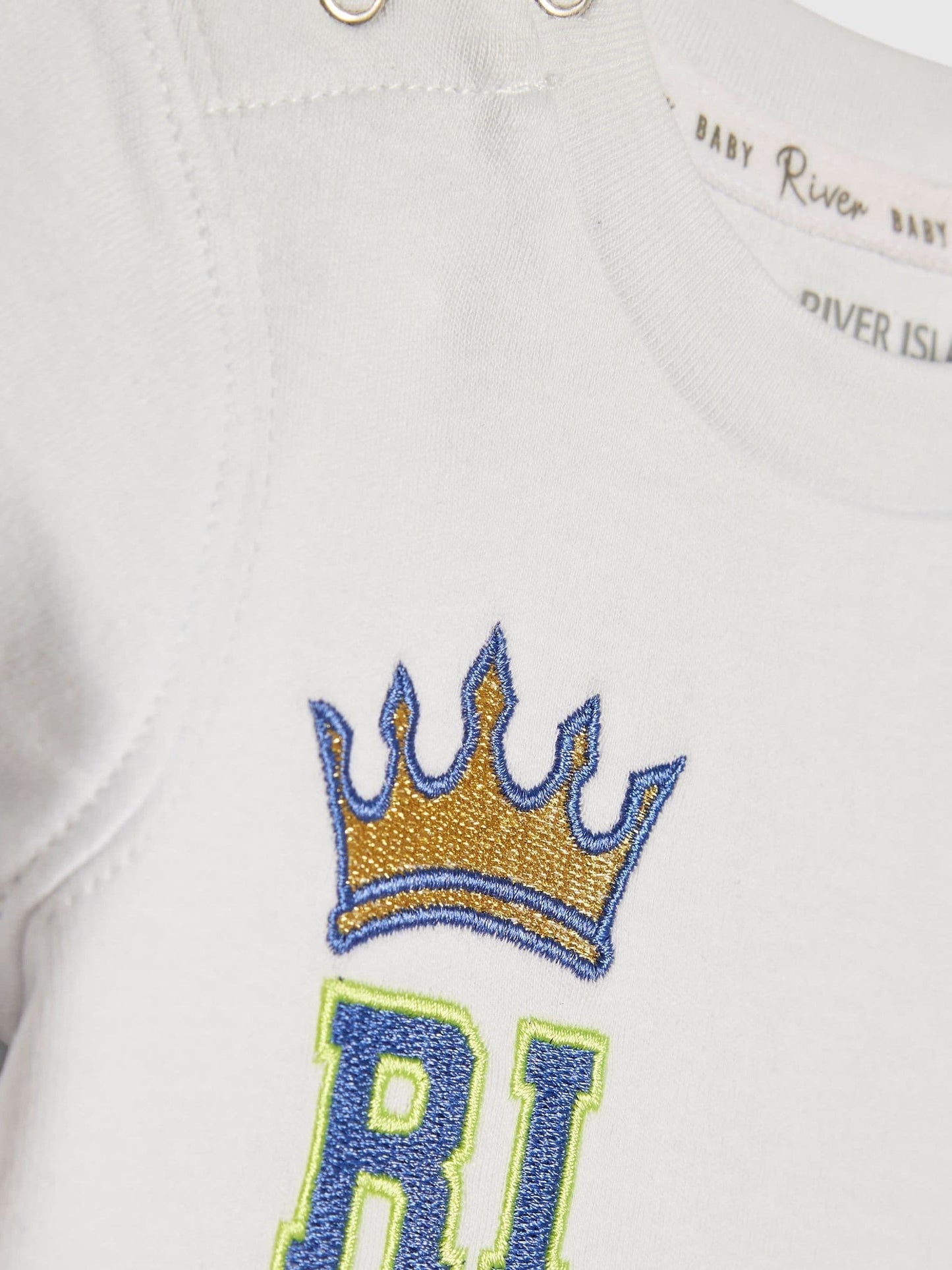 River Island Blue Little King Top & Short 3 Piece Set image 4