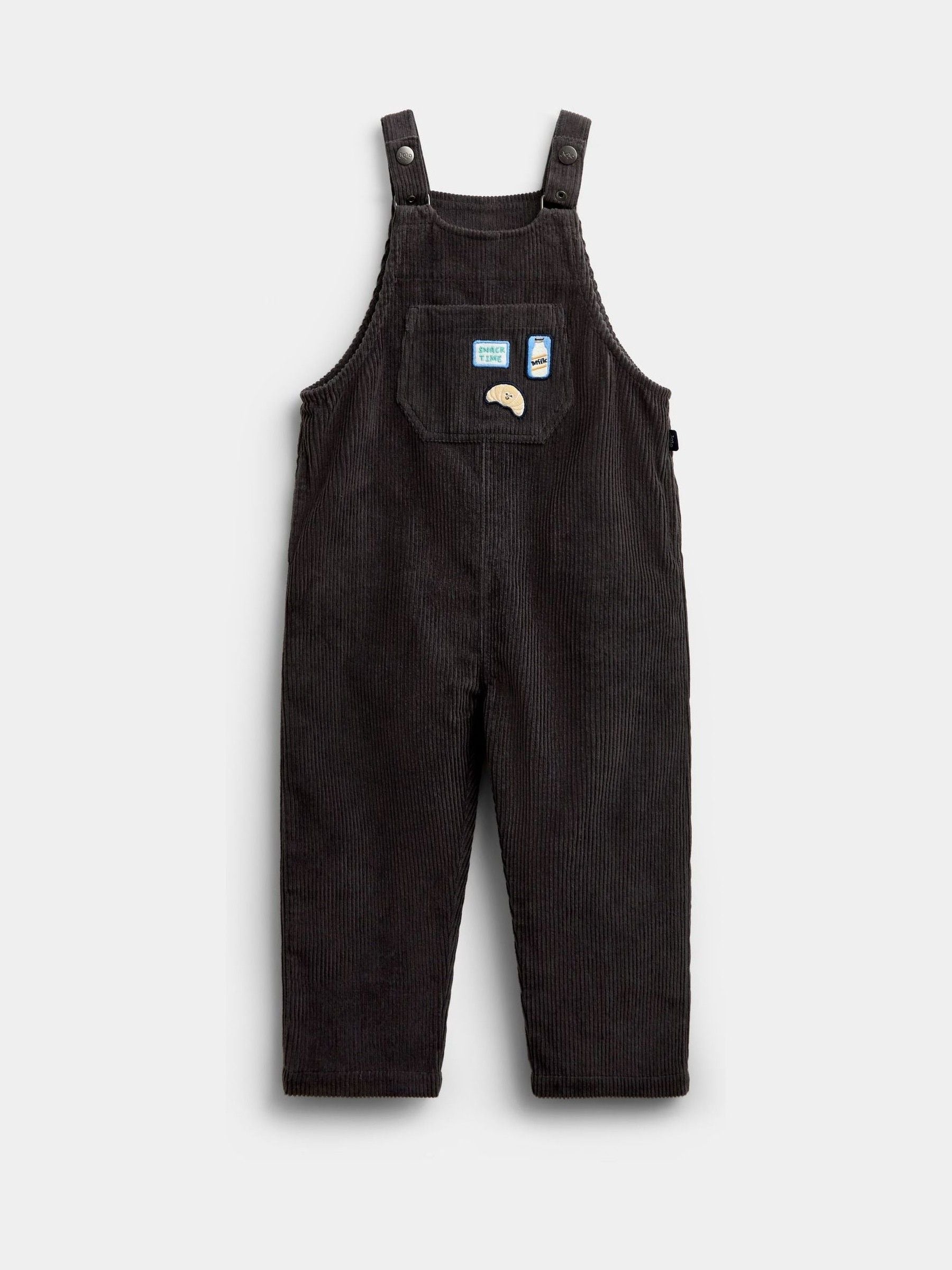 Jojo Maman Bébé Grey Snack Badge Dungaree image 4
