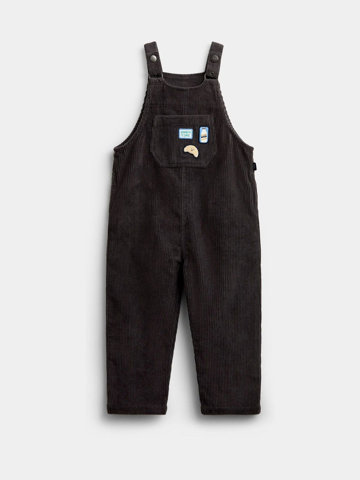 Jojo Maman Bébé Grey Snack Badge Dungaree image 4