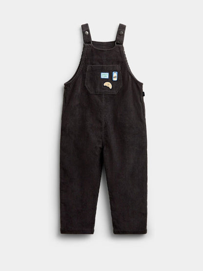 Jojo Maman Bébé Grey Snack Badge Dungaree image 4