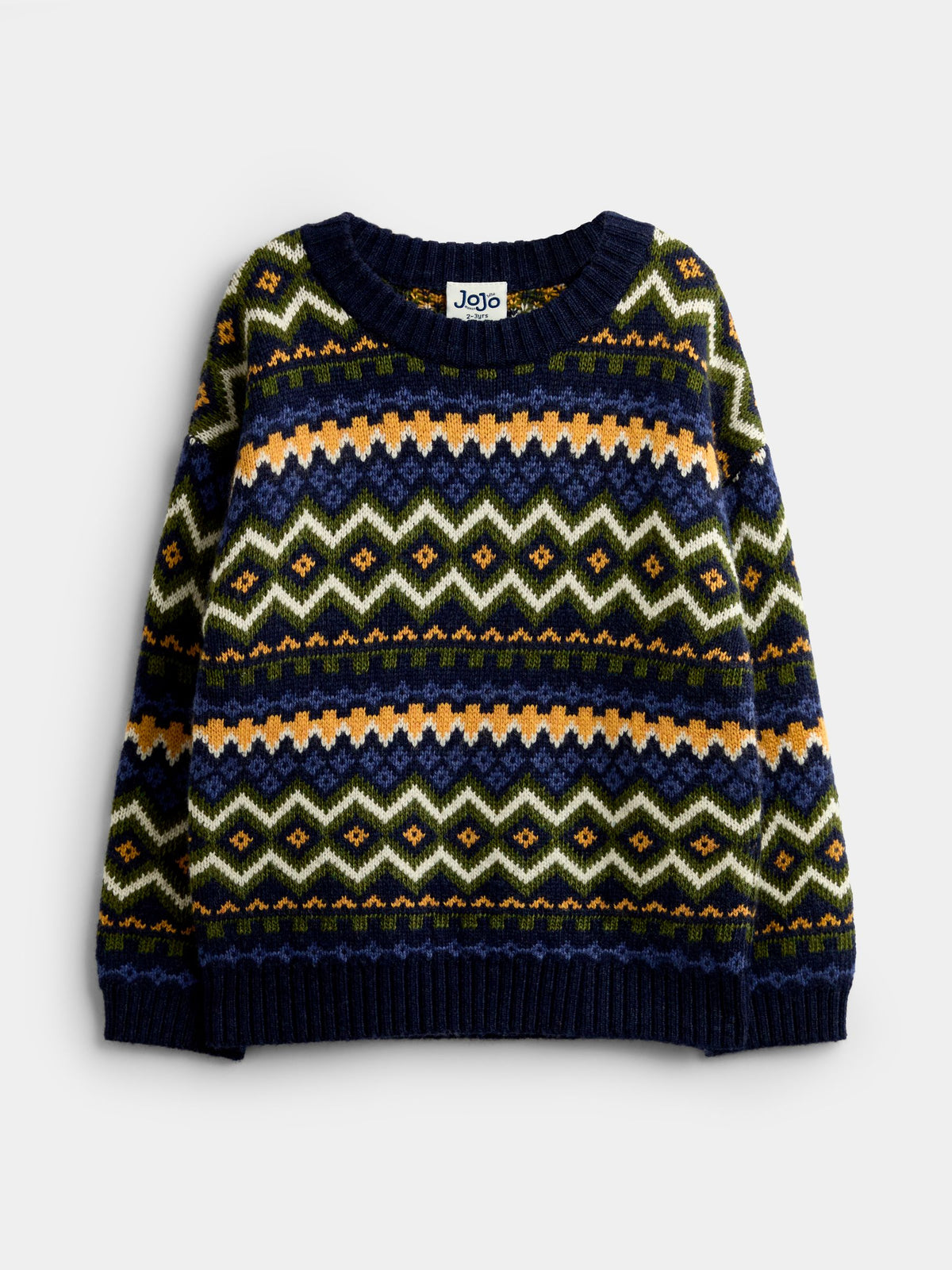 JoJo Maman Bébé Navy Blue Chunky Fairisle Jumper - image 2