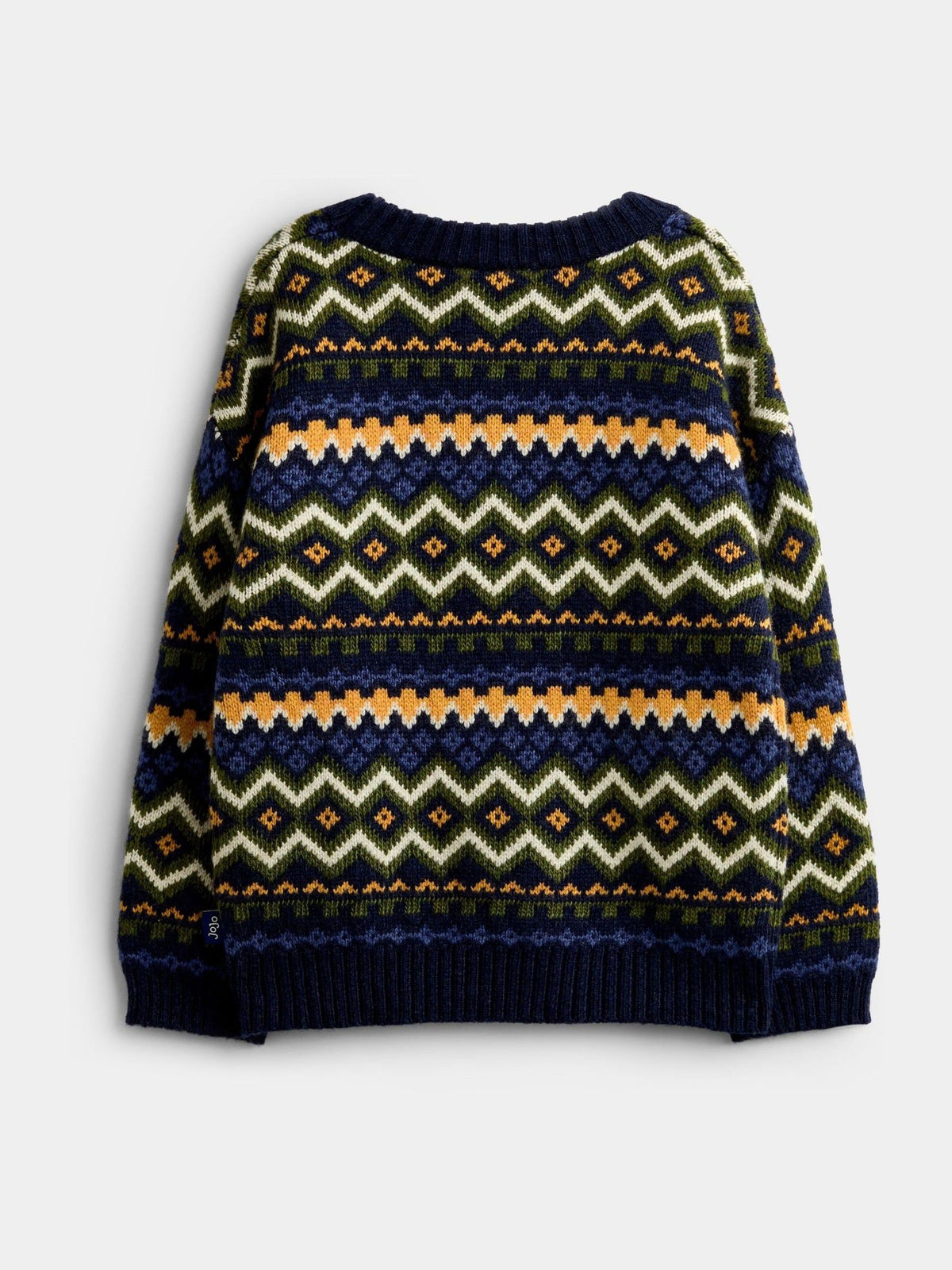 JoJo Maman Bébé Navy Blue Chunky Fairisle Jumper - image 3