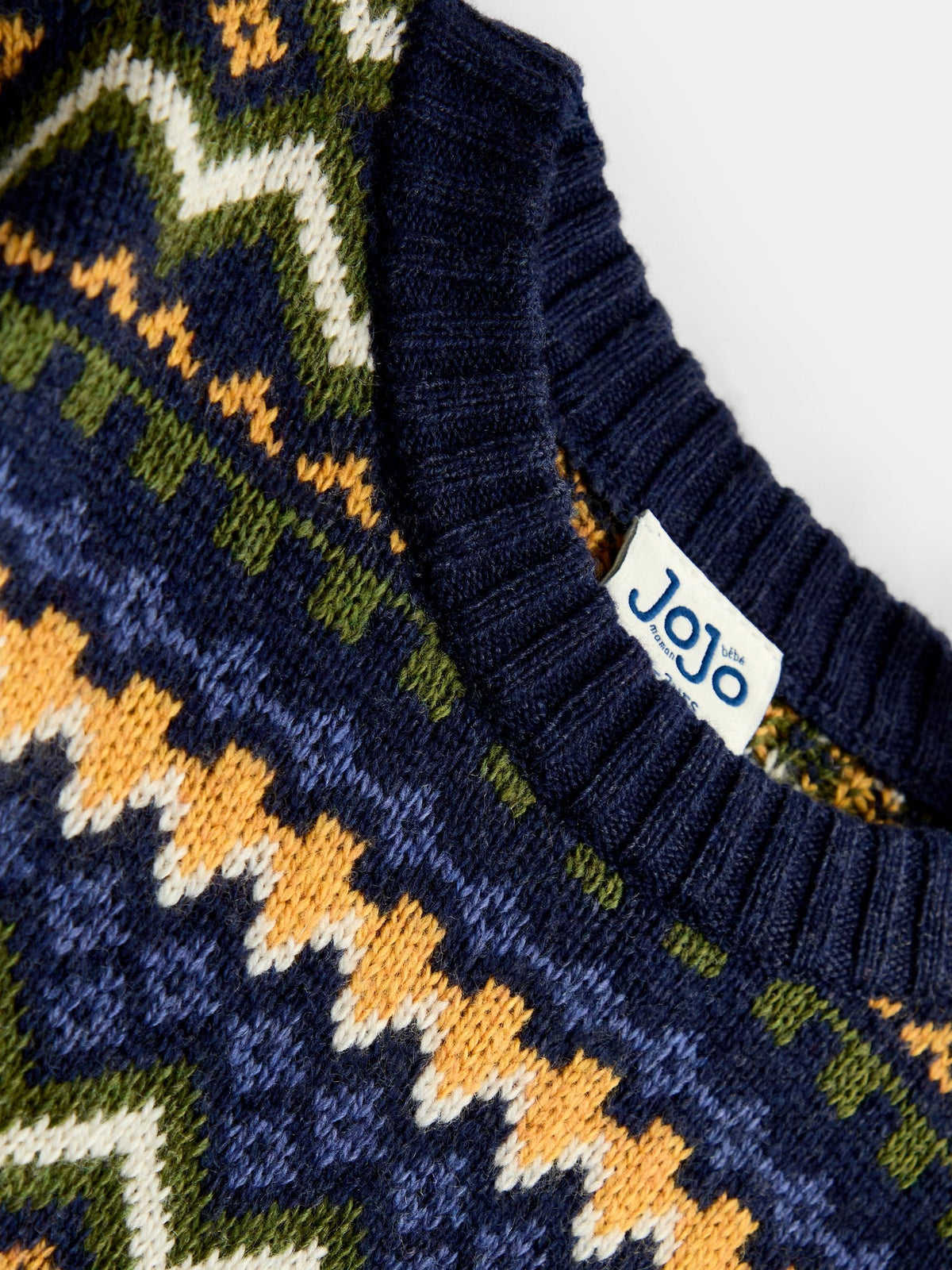 JoJo Maman Bébé Navy Blue Chunky Fairisle Jumper - image 4