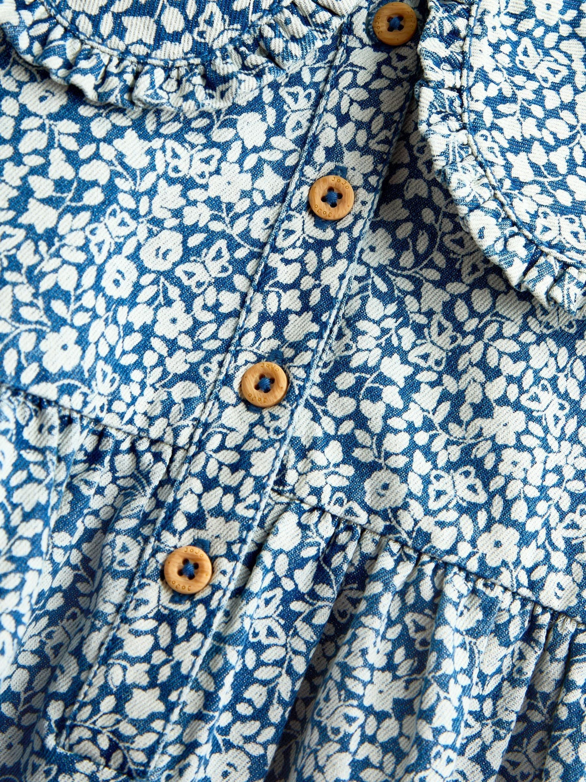 Dsiney Kidz - Jojo Maman Bébé Blue Printed Denim Ditsy image 3