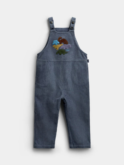 JoJo Maman Bébé Blue Dinosaur 2-Piece Dungarees & Top Set - image 4
