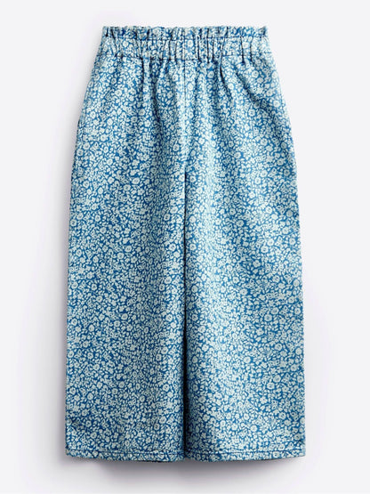 Dsiney Kidz - JoJo Maman Bébé Light Wash Denim Blue Floral Printed Shirt & Trouser Set image 5