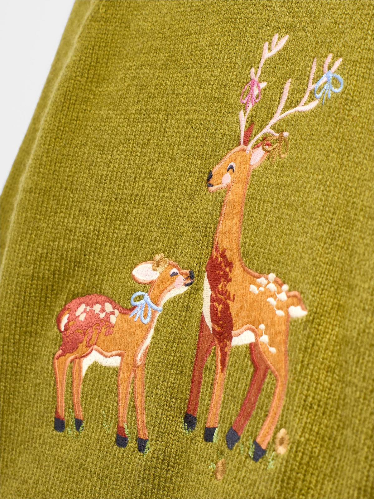 Jojo Maman Bébé Green Deer Jumper - image 4