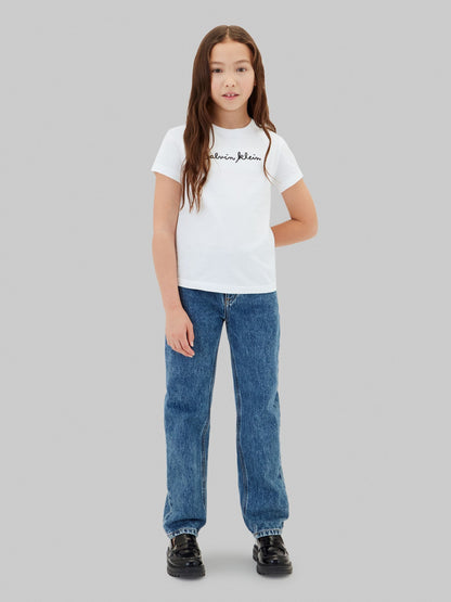 Calvin Klein Jeans White Slim Logo T-Shirt image 1