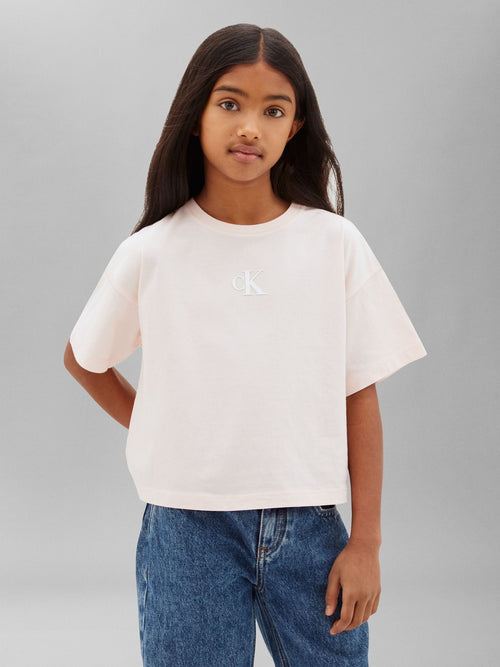 Calvin Klein Jeans Pink Boxy Logo T-Shirt image 1