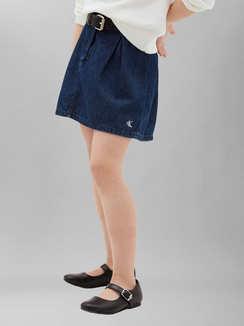 Dsiney Kidz - Calvin Klein Jeans Blue Pleated Denim Skirt image 1