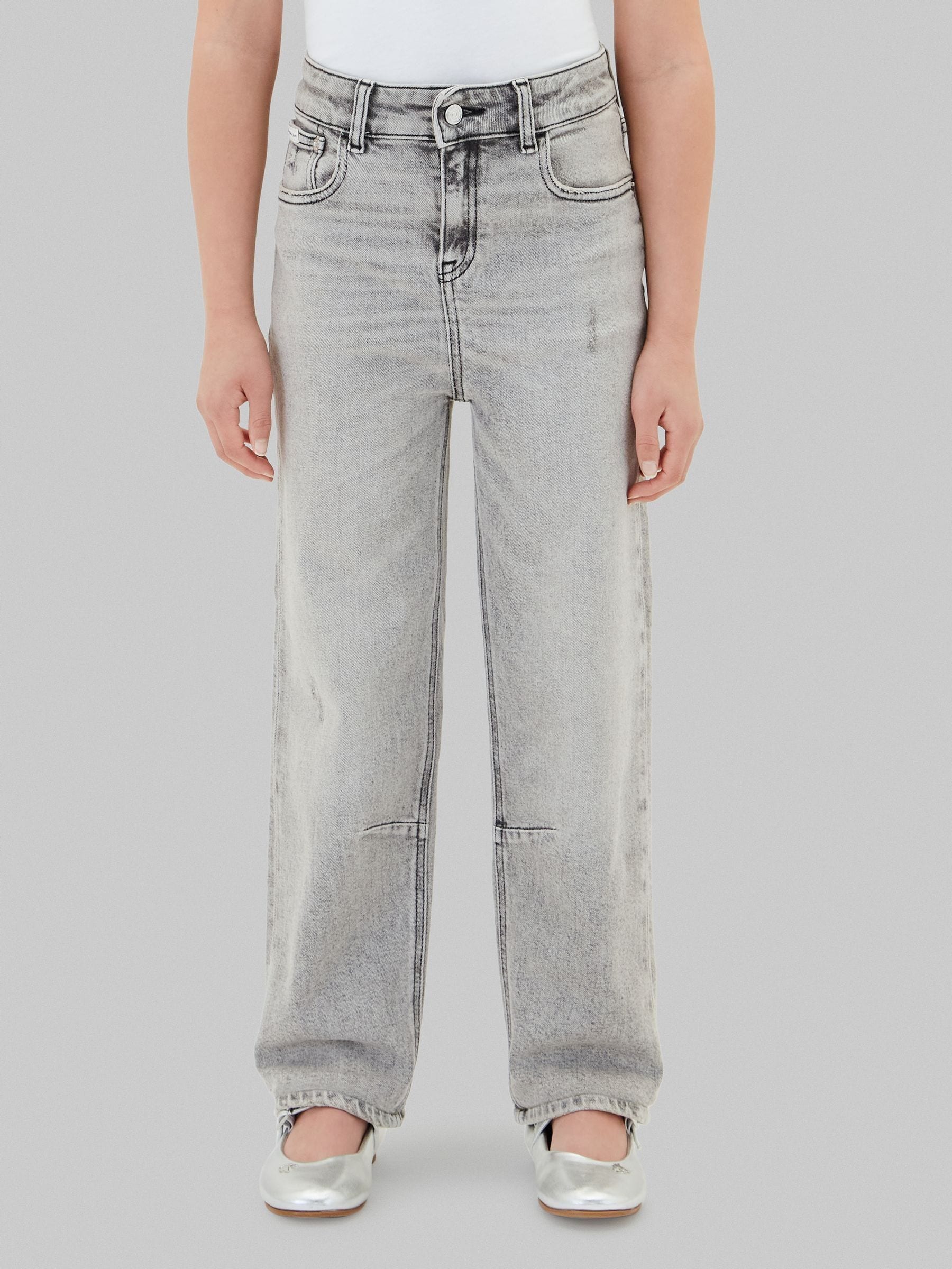 Dsiney Kidz - Calvin Klein Jeans Grey Barrel Leg Jeans image 1