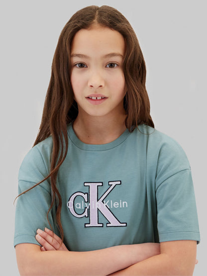 Calvin Klein Jeans Blue Signature Logo T-Shirt Dress image 3