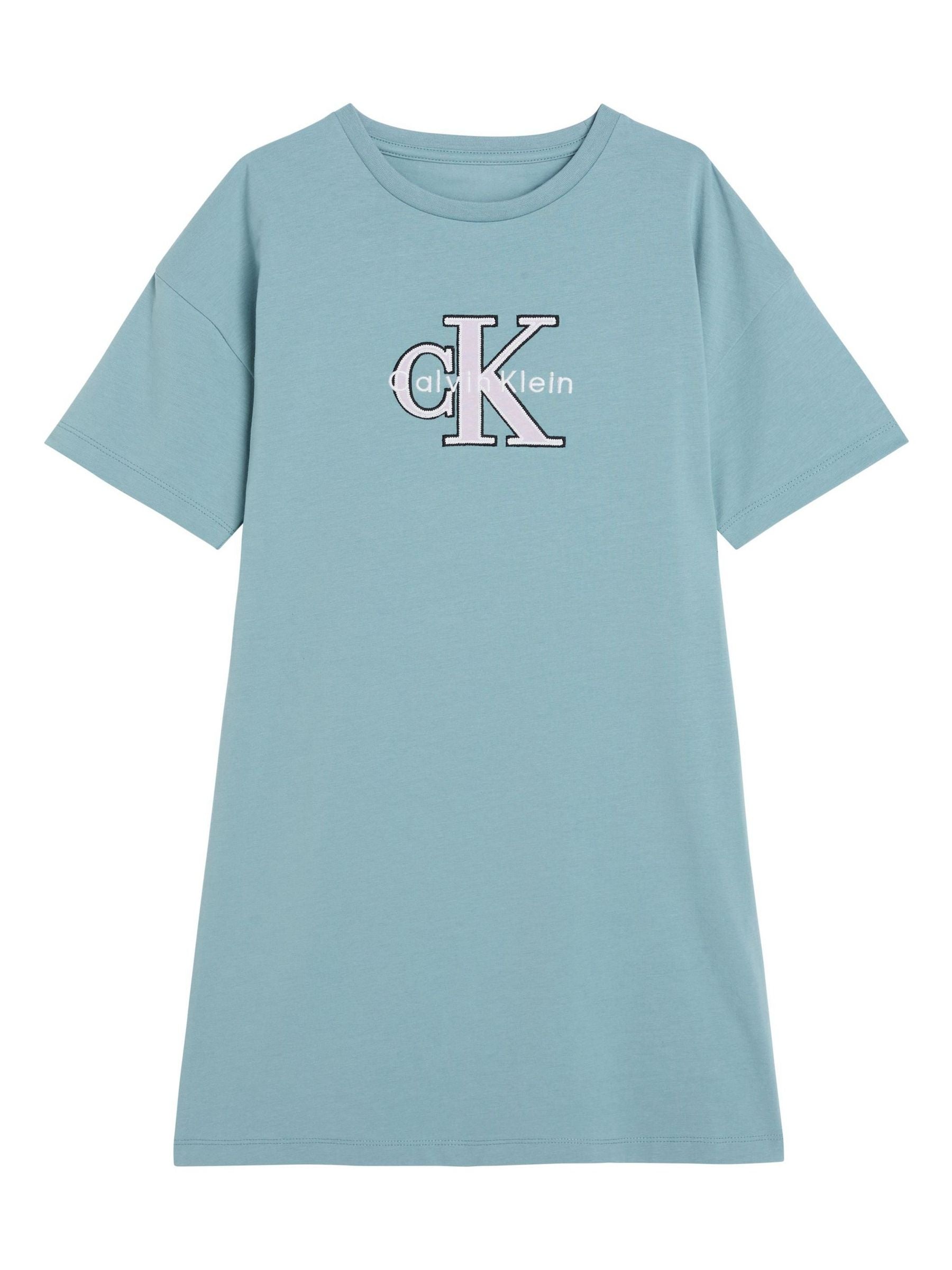 Calvin Klein Jeans Blue Signature Logo T-Shirt Dress image 5