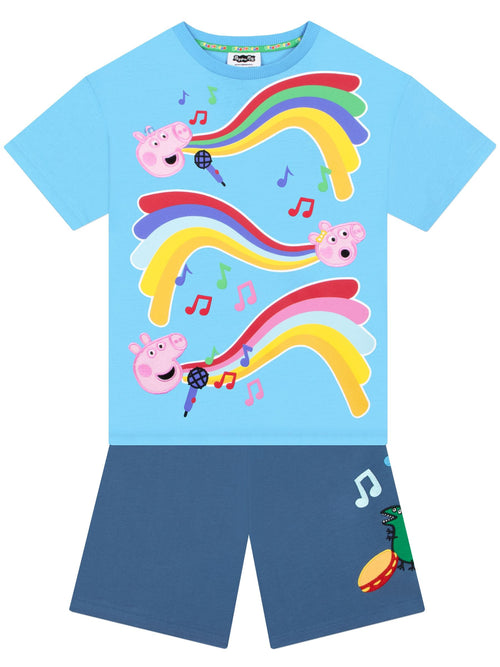 Character Blue Peppa Pig George And Evie T-Shirt And Shorts Set image 1