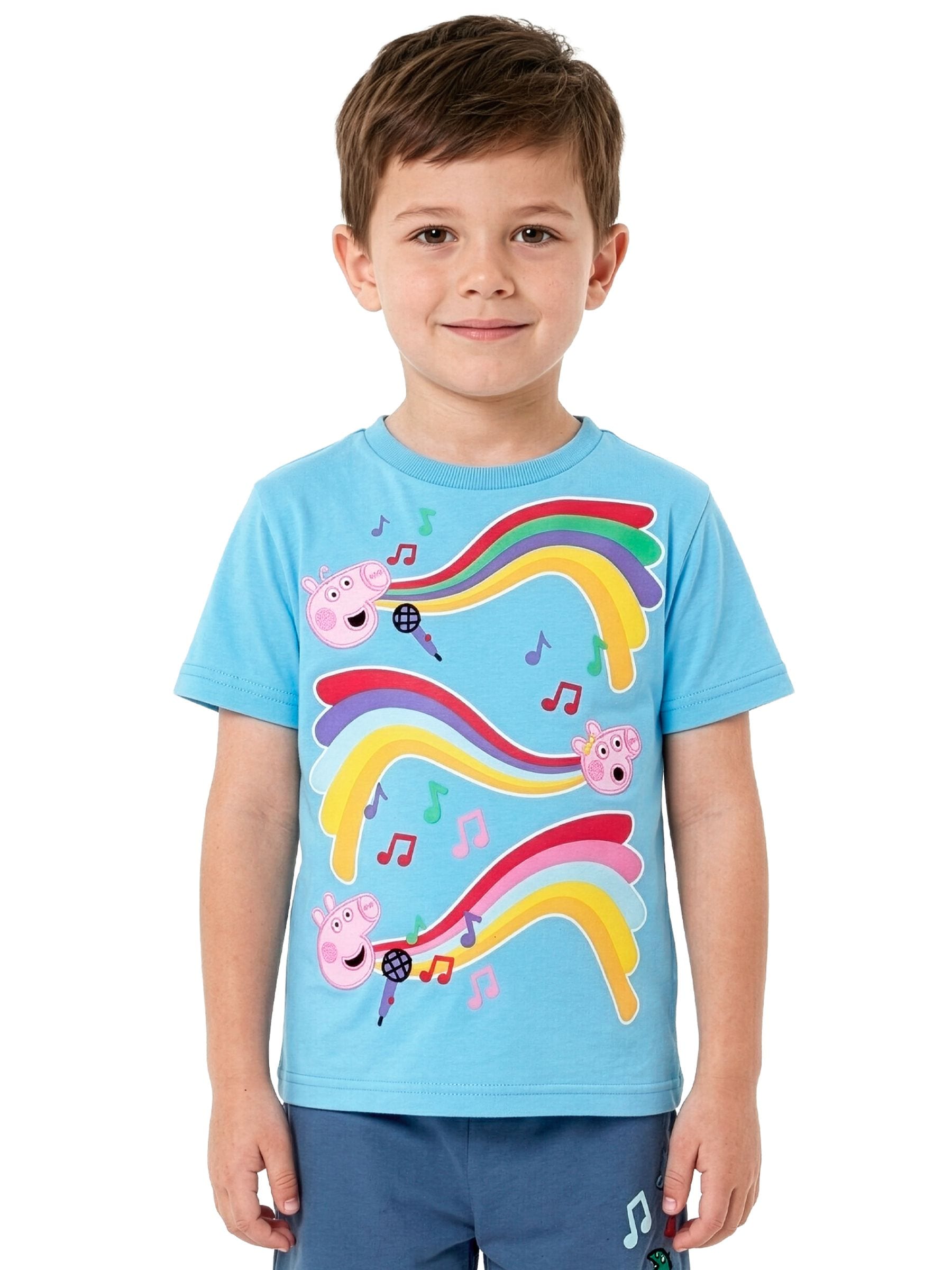 Character Blue Peppa Pig George And Evie T-Shirt And Shorts Set image 3