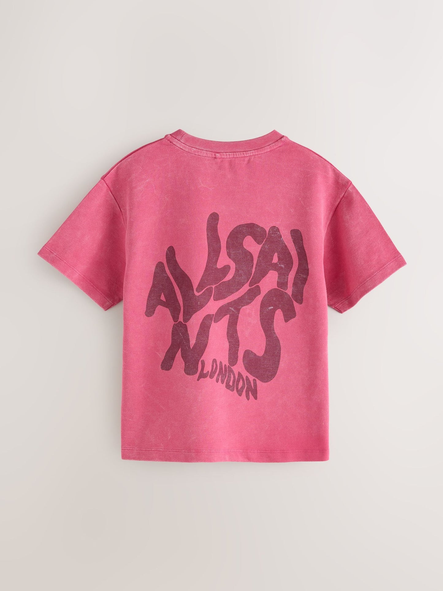 Dsiney Kidz - smALLSAINTS Pink Oversized Orlando Logo Crew T-Shirt image 2