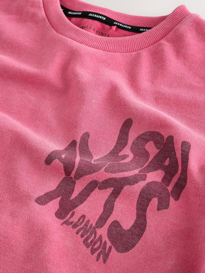 Dsiney Kidz - smALLSAINTS Pink Oversized Orlando Logo Crew T-Shirt image 3
