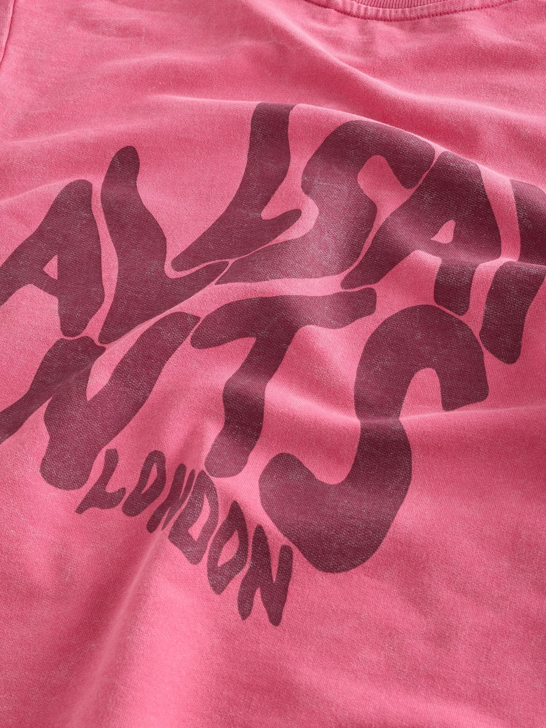 Dsiney Kidz - smALLSAINTS Pink Oversized Orlando Logo Crew T-Shirt image 4