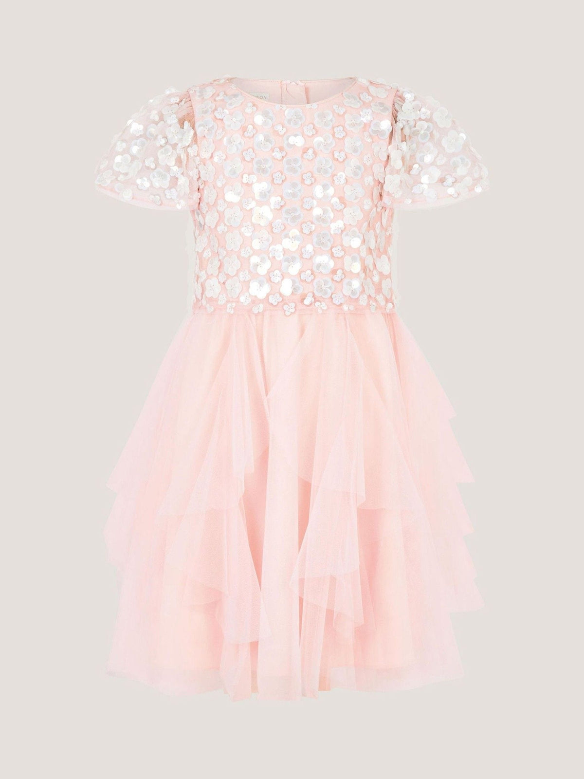 Dsiney Kidz - Monsoon Pink Inaya Floral Sequin Party Dress image 2
