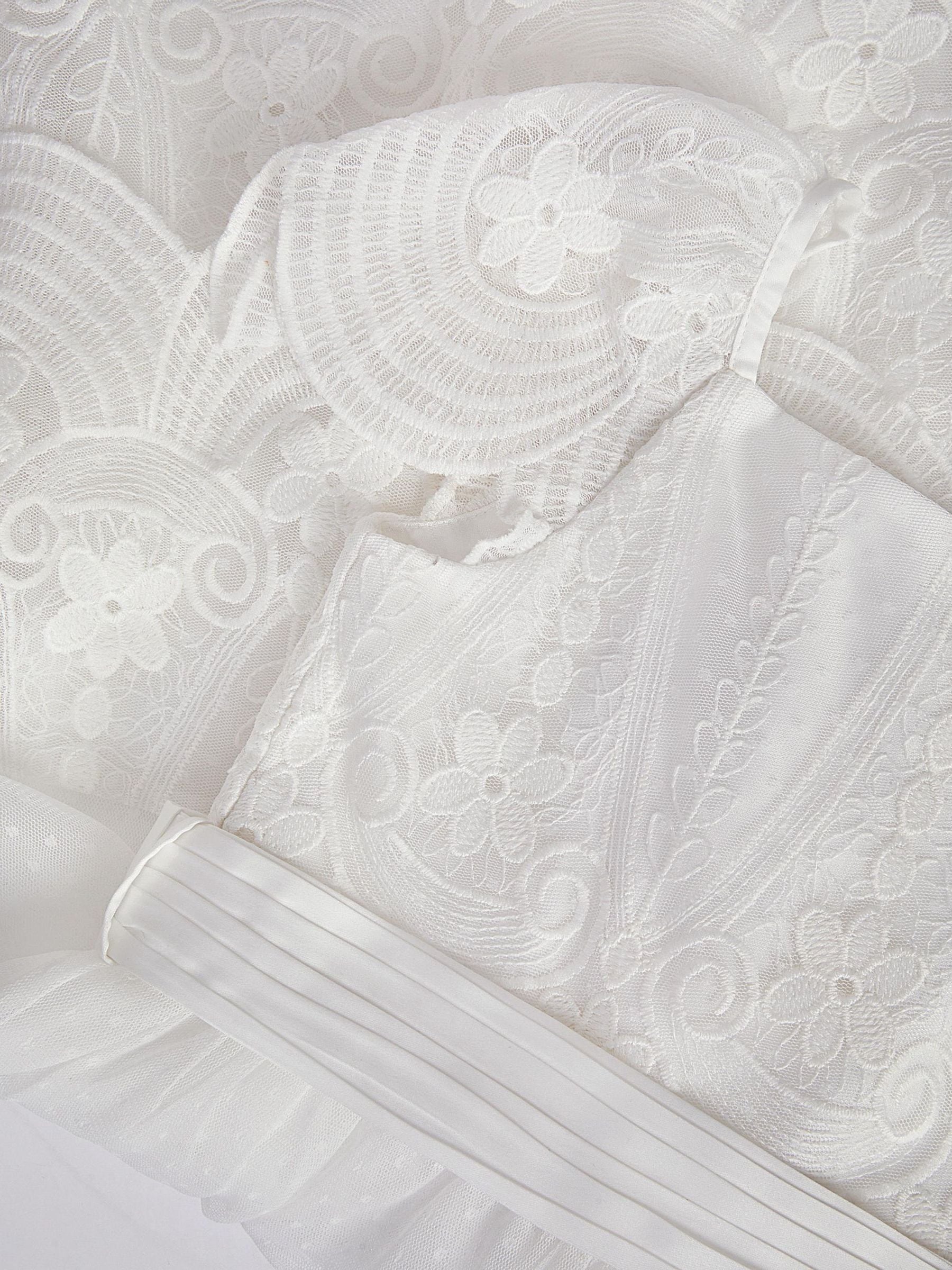 Monsoon Cream Isabel Lace Scallop Tiered Party Dress image 2