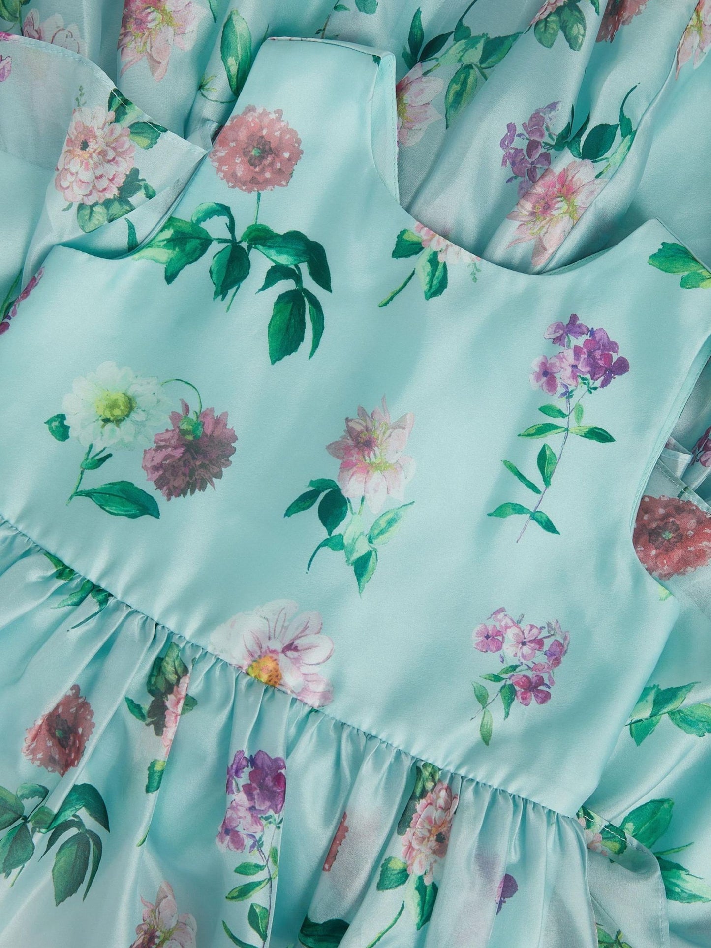 Monsoon Blue Calla Floral Organza Tiered Party Dress image 3