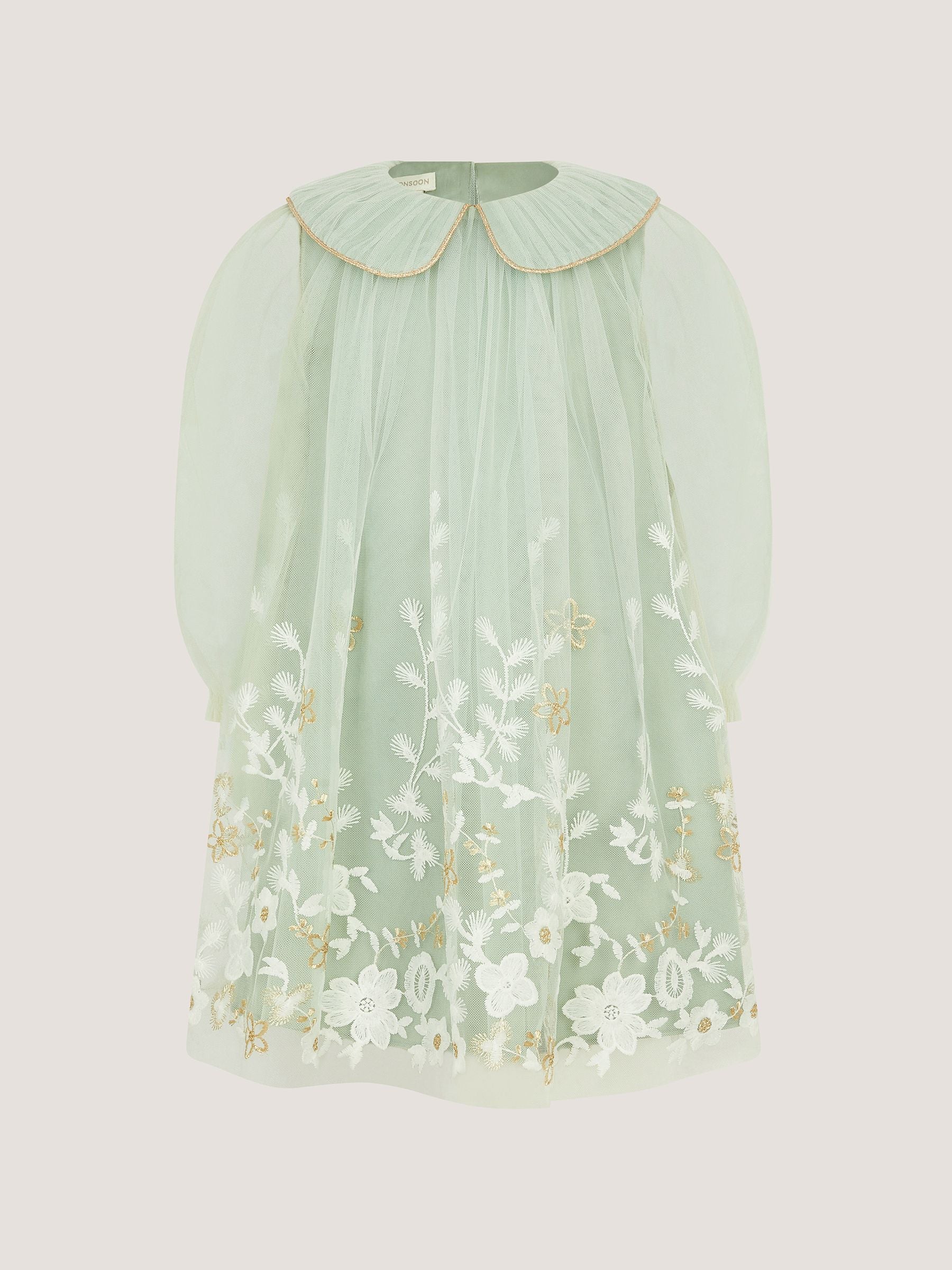 Monsoon Green Veronica Floral Tulle Party Dress image 1