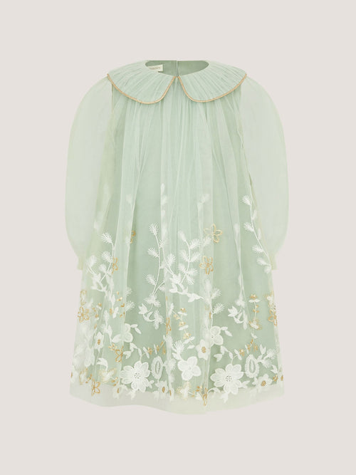 Dsiney Kidz - Monsoon Green Veronica Floral Tulle Party Dress image 1
