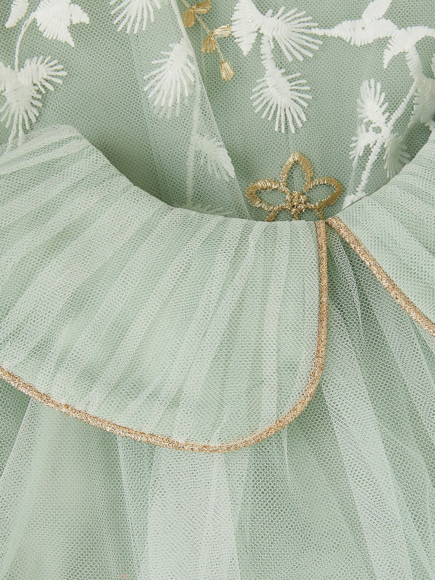 Monsoon Green Veronica Floral Tulle Party Dress image 2