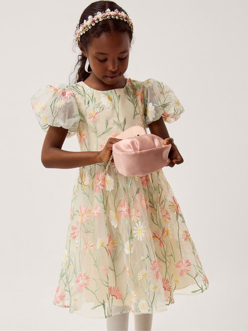 Dsiney Kidz - Monsoon Cream Celina Daisy Embroidered Party Dress image 1