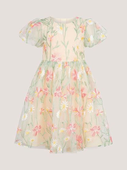 Monsoon Cream Celina Daisy Embroidered Party Dress image 3
