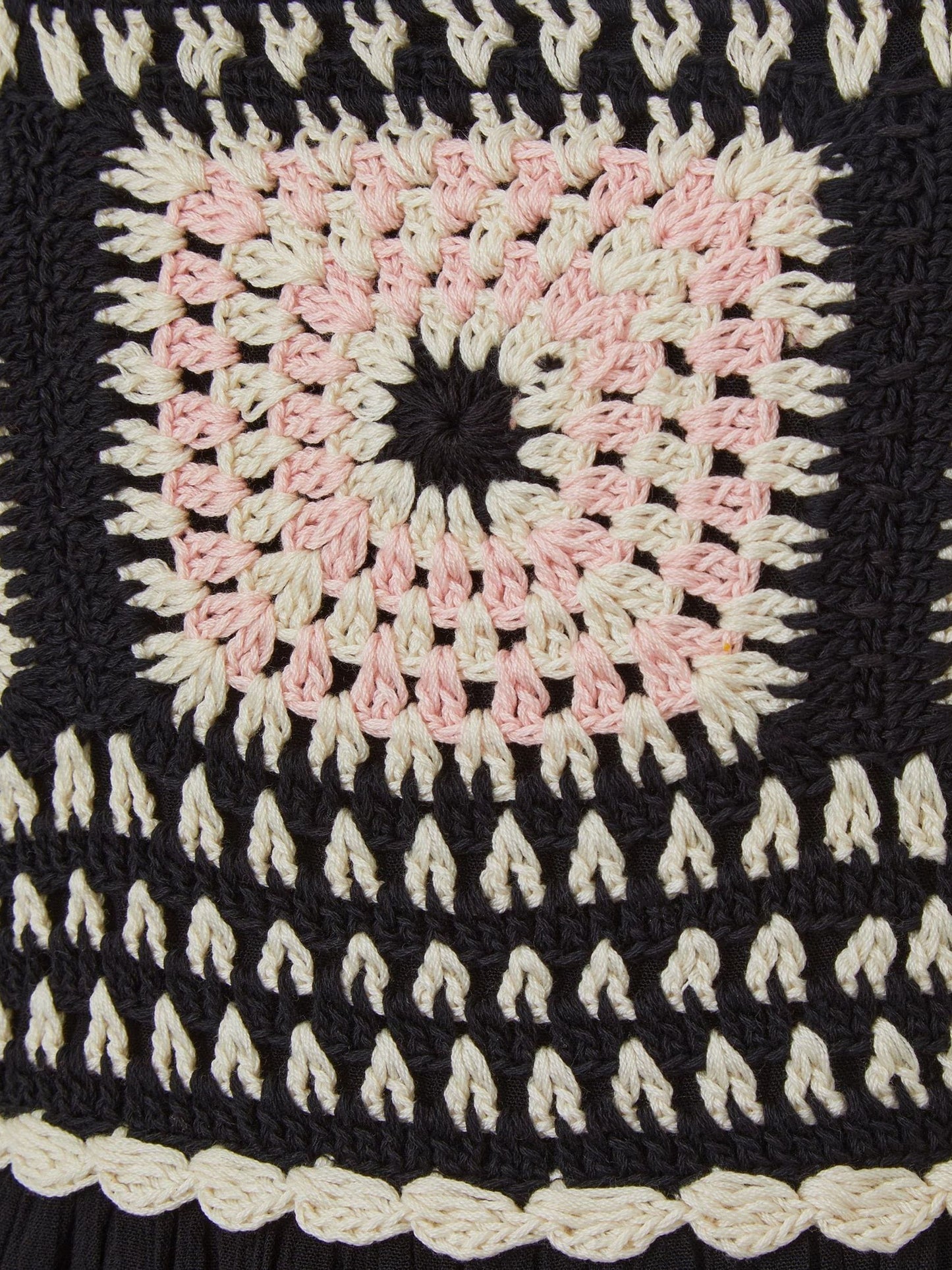 Monsoon Black Crochet Sleeveless Dress image 2