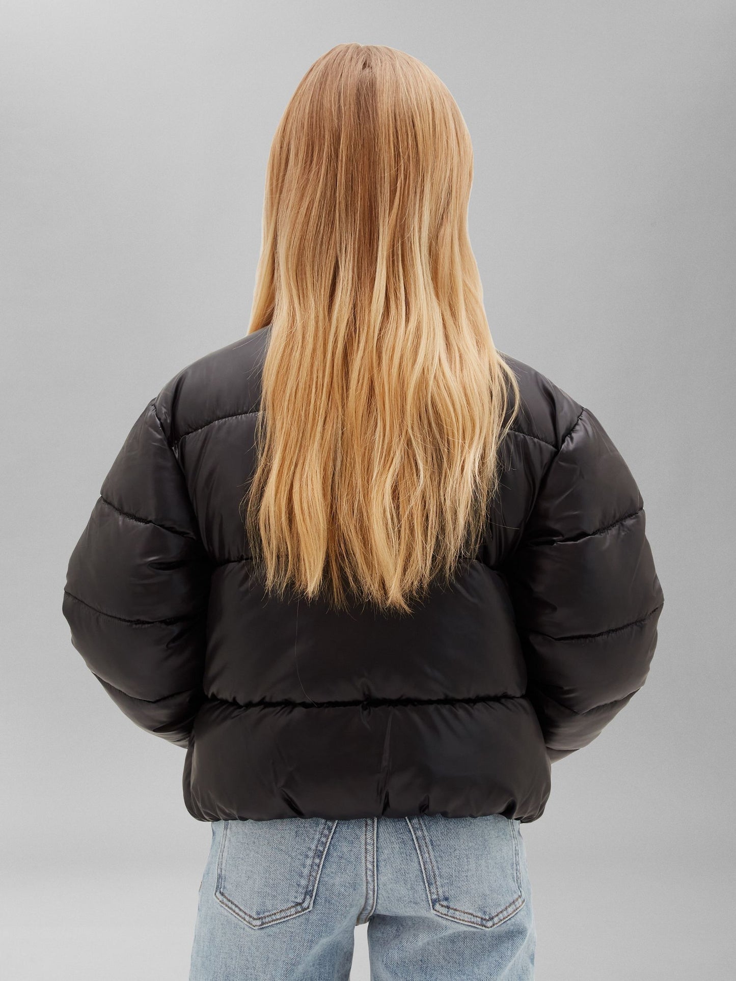 Dsiney Kidz - Calvin Klein Jeans Black Shiny Puffer Jacket image 2