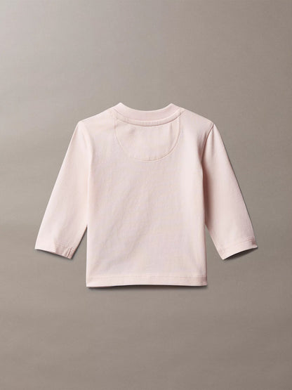 Calvin Klein Jeans Pink Newborn Long Sleeve Logo T-Shirt image 2