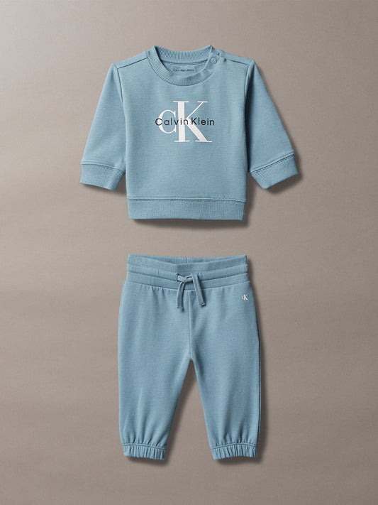 Calvin Klein Jeans Blue Newborn Sweatshirt and Joggers Set image 1