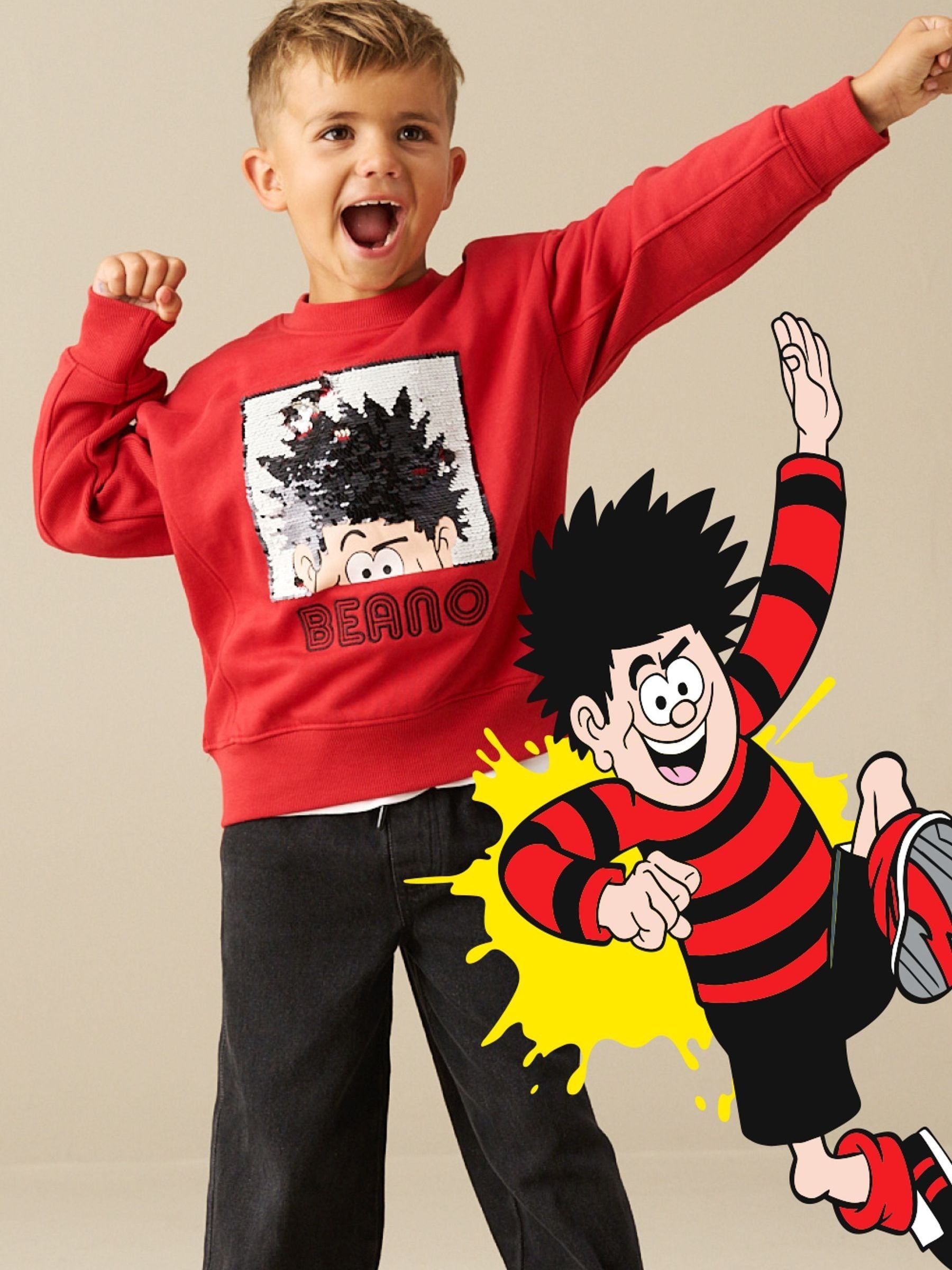 Dsiney Kidz - Angel & Rocket Red Beano Red Sequin Sweat Tops image 1