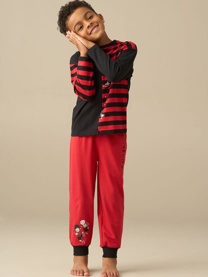 Angel & Rocket Red Beano Red & Black Stripe Printed Pyjamas - image 2
