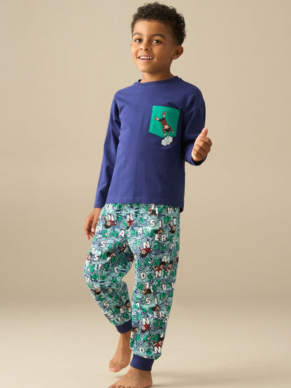 Angel & Rocket Blue Beano Navy Printed Pyjamas - image 2